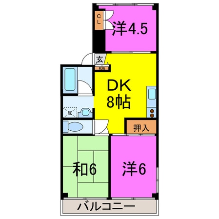 ハイライズマンションの物件間取画像